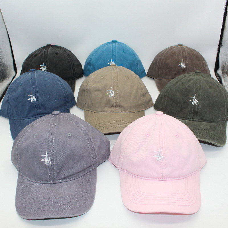 Retro Washed Embroidered Designer Baseball Caps for Men Women Round Hat Casual Outdoor Sports Hats Brand Unisex
