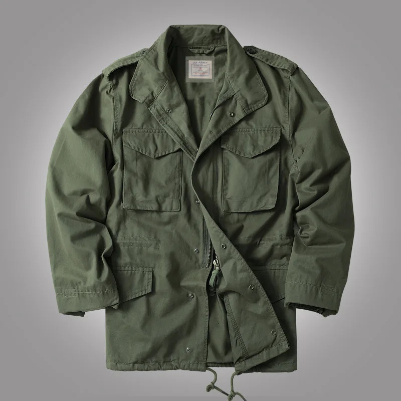 M65 Field Tactical Jacket Windbreaker Mens US Military Multi Pocket Work Cargo Jackets Outdoor Hiking Camping Cotton Parka Coat 250619