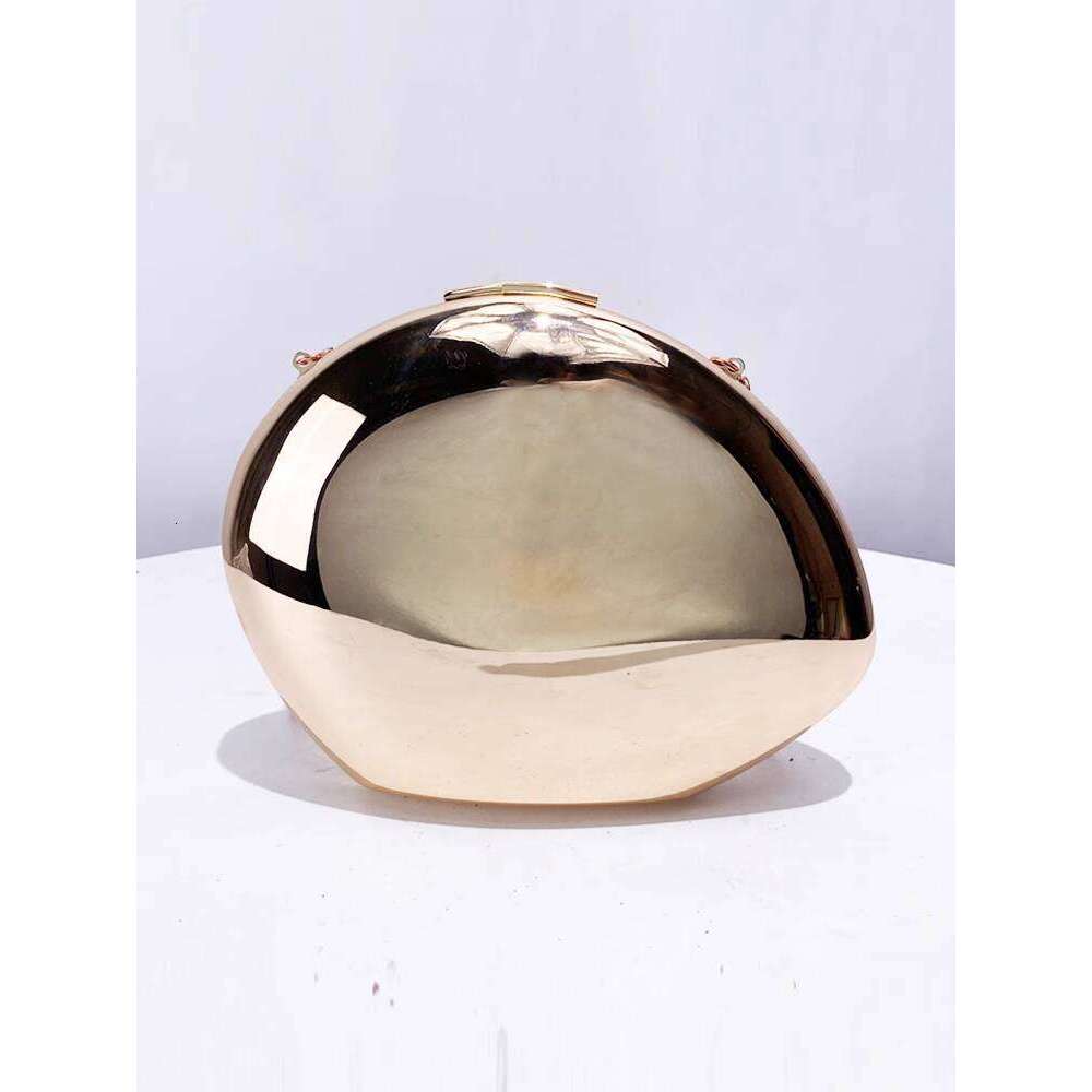 Oval Evening New Fashion Trend High Quality Texture Chain Shiny Handbag Shoulder Crossbody Bag