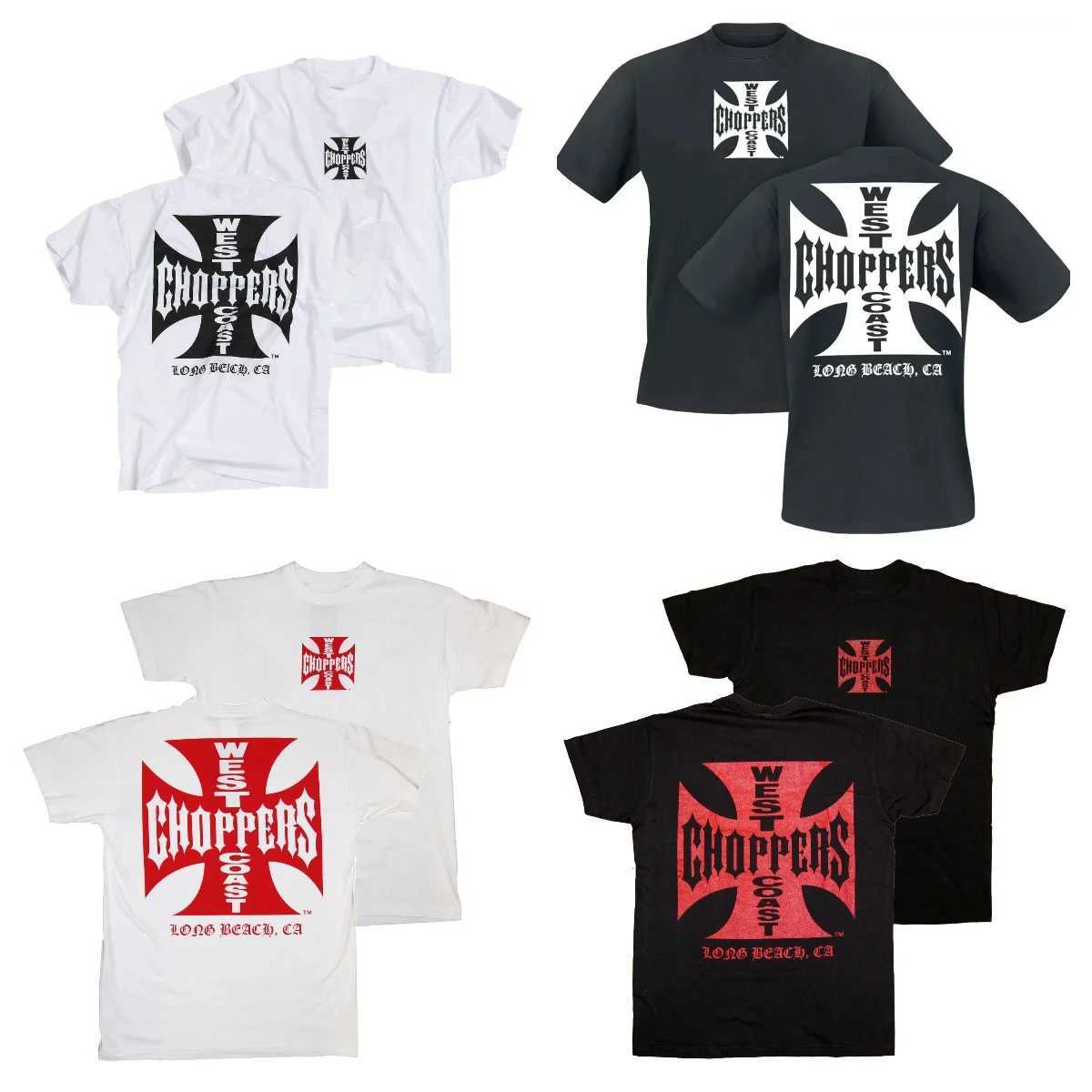 Classic Vintage West Coast Iron Cross Choppers Cfornia T-Shirt 100% Cotton O-Neck Short Slve Casual Men and Women T-shirt H250618
