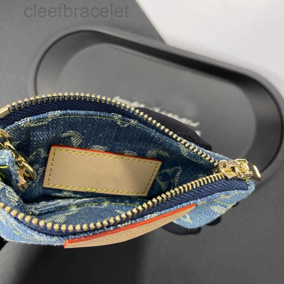Denim Designer Coin Purse For Women Small Leather Purse Mens Luxury Mini Wallet Card Holder Classic Flowers Short Zipper Cardholder gift