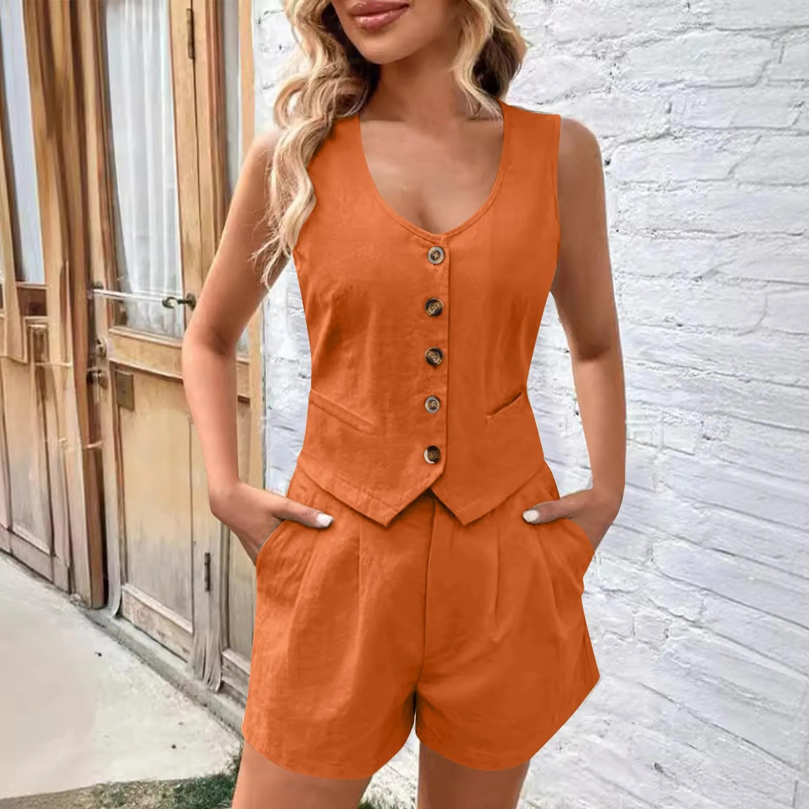 Work Pants Sets Women Summer Elegant Blouse Loose Wide Leg Bottom Two Pieces Suit Lightweight Solid Plus Size Woman Swimsuit 250614