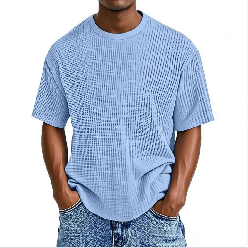 2025 New Mens Summer T-Shirt Short Sleeve Casual Versatile Top