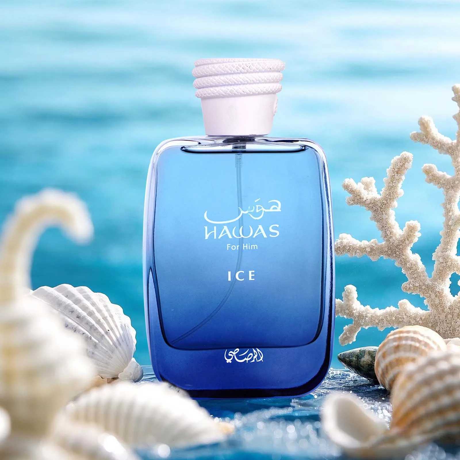 RASASI Hawas Ice Eau De Parfum Spray Alcohol-Free Fragrance for Mens Cologne 3.4 Oz Ideal Lover Gift Perfume Makeup Set R250619