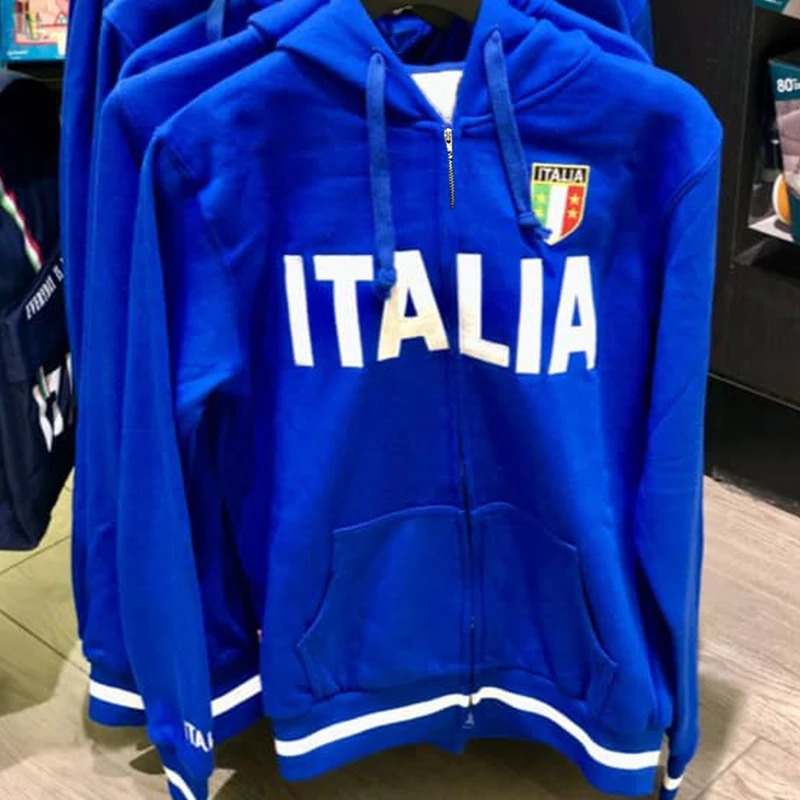 Women Men Streetwear ITALIA Embroidered Jacket Hoodies Autumn Retro Fashion Zipper Hoodie Hip Hop Casual Zip Up Sweatshirt Coat 250613