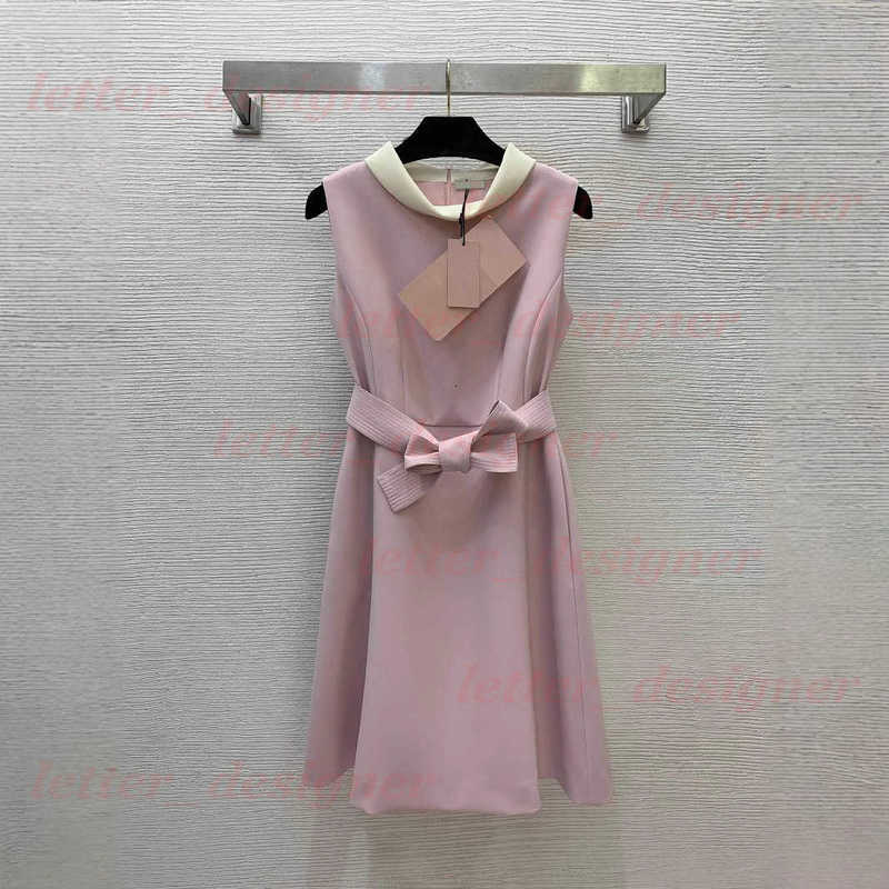 luxury Designer women's dresses mirror quality High-End Women's Fashion Summer New Stylish Sweet Temperament Patchwork Color-Block Tank Dr