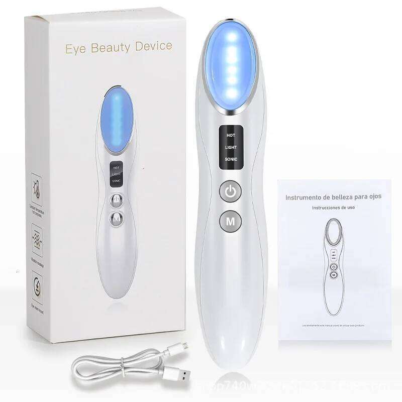 Vibration Massager, Color Light Ion Cream Introducer, Electric Heating Pen, Warm Eye Beauty Instrument