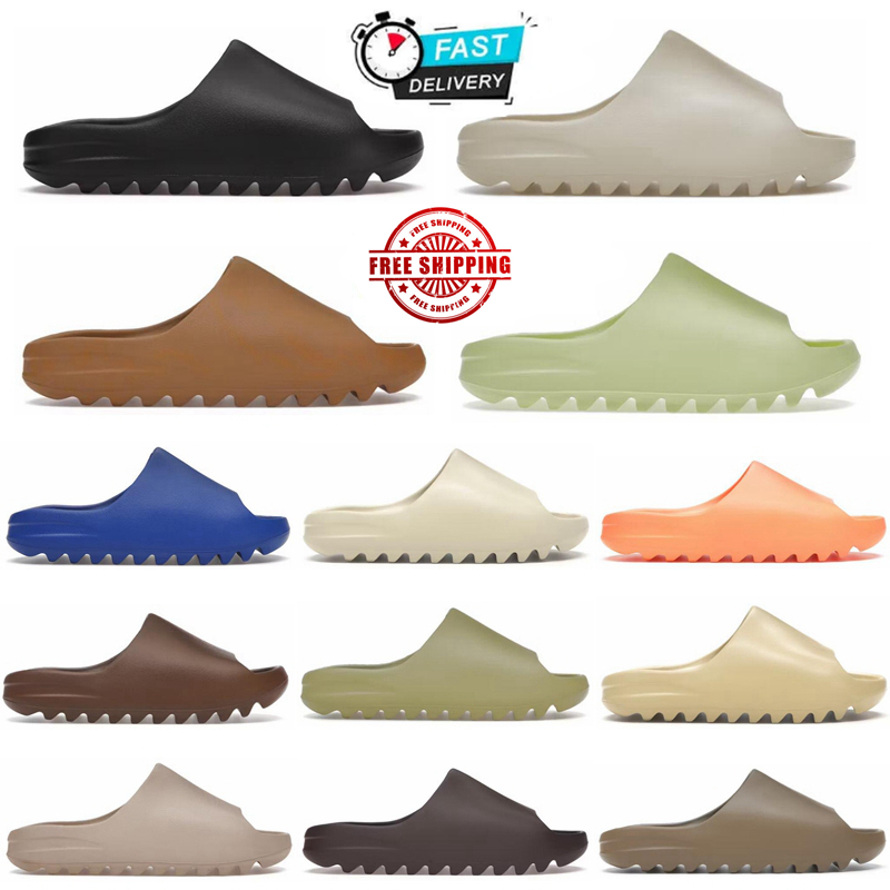 Free Shipping Designer Slippers Slides Sandals Trainers Sliders Mens Women Slider Slide Bone Resin Sand Summer Beach Girls Men Womens Slipper Sandal