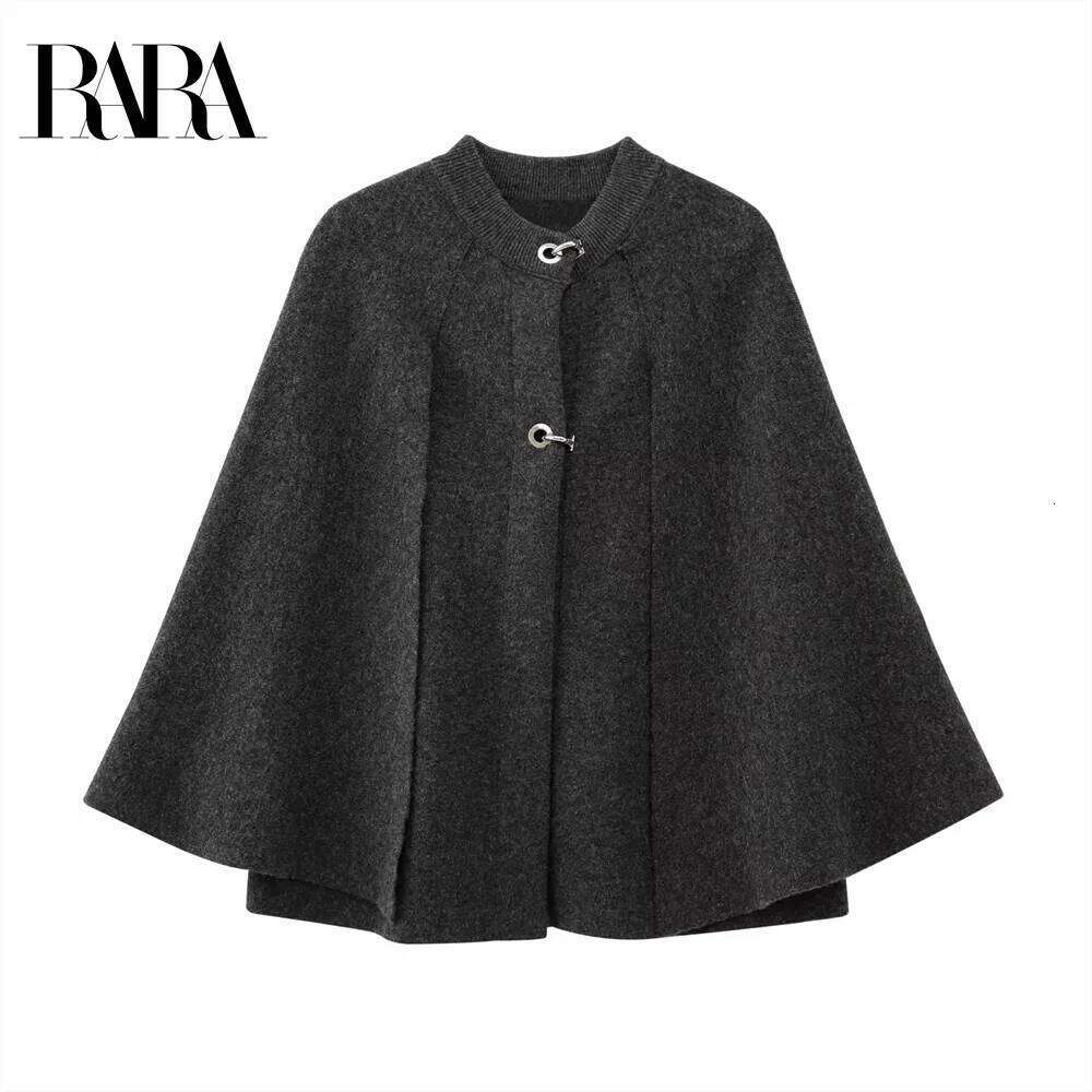 2025 RARA temperament versatile cape design loose casual solid color knitted jacket spring new women's clothing