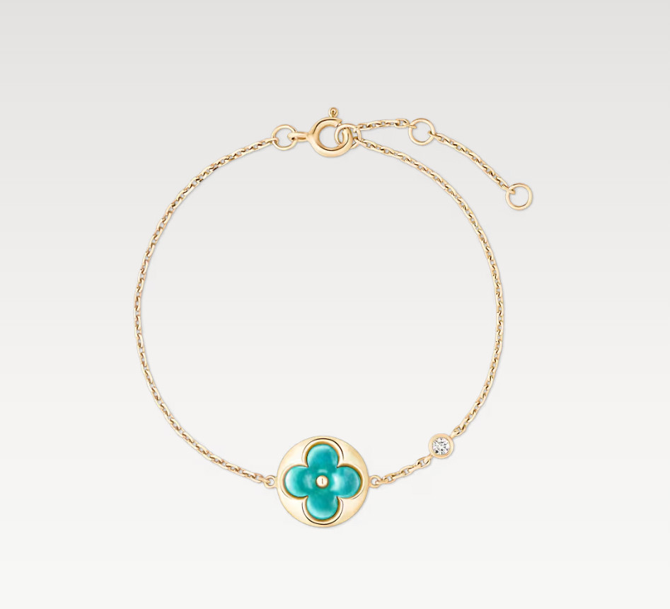 With BOX Designer Women Charm Bracelets Blue Flower Diamond Crystal Jewelry 18K Gold Plated Fashion Bracelet Bangles For Wedding Party Gift