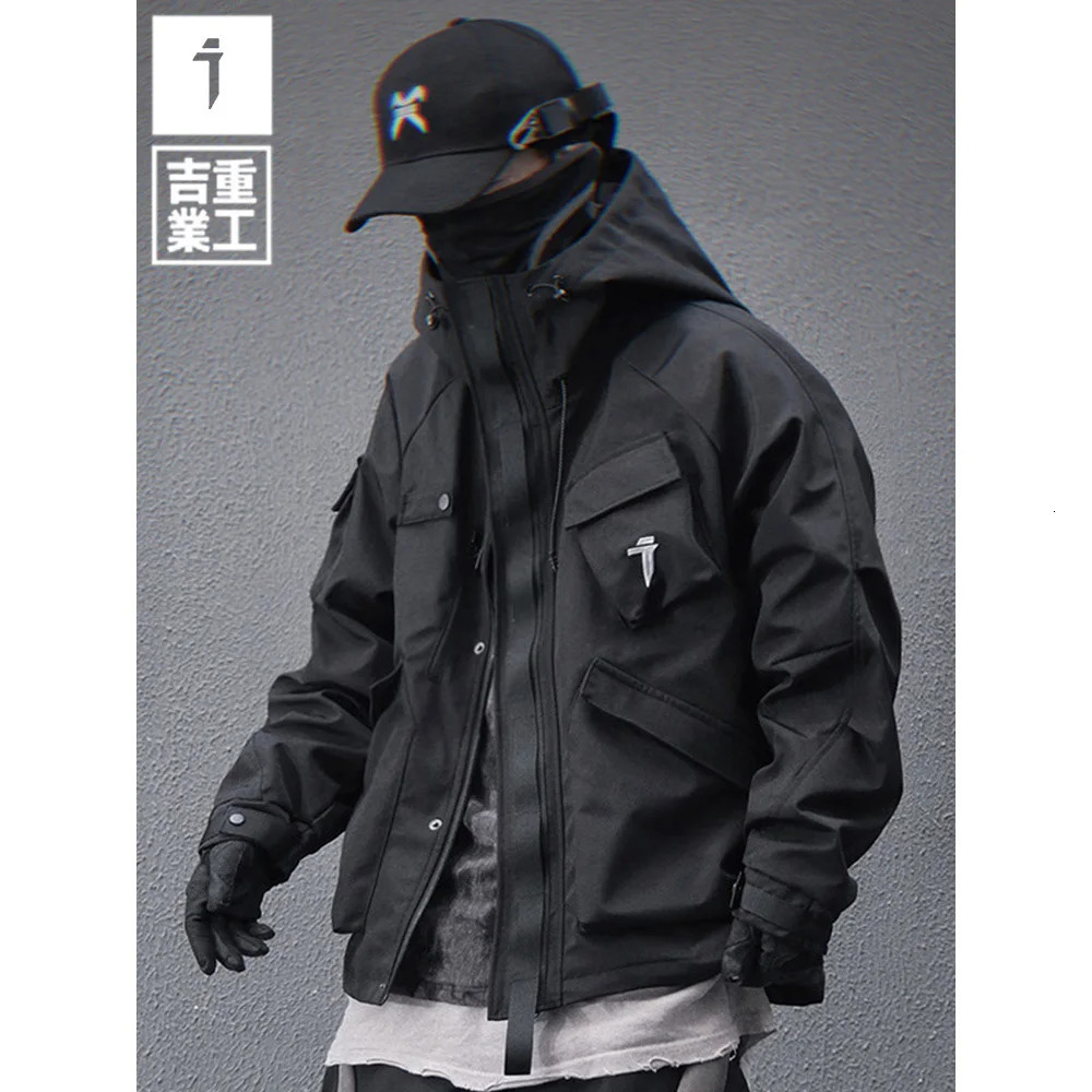 11 BYBBS DARK Tactical Jackets Windbreaker Mens Cargo Function Hooded Jacket Coats Outwear Techwear Streetwear 250617