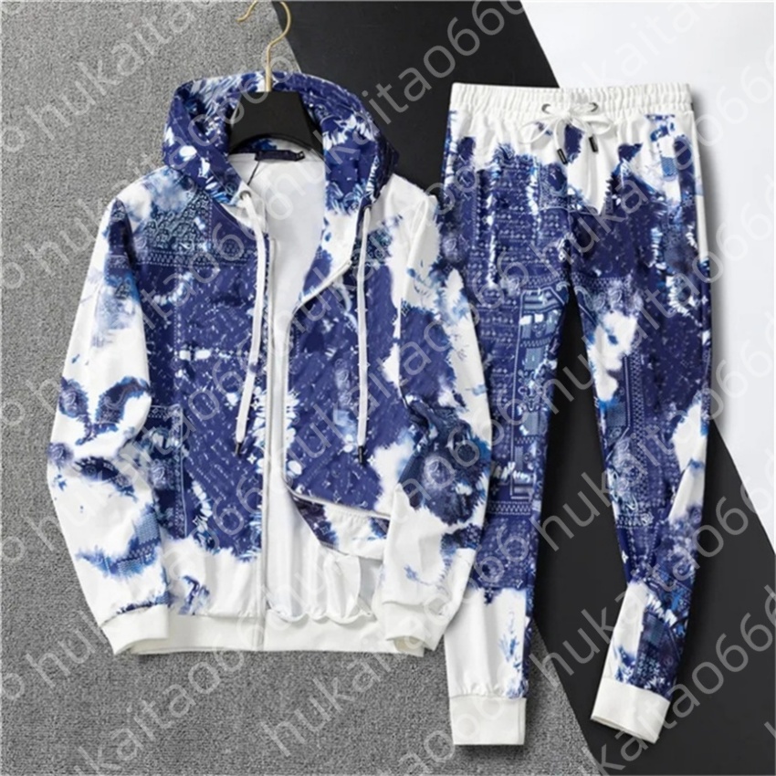 Costume de sport décontracté pour hommes avec pantalon de survêtement à sweat à capuche imprimé - ensemble deux pièces de la mode haut de gamme