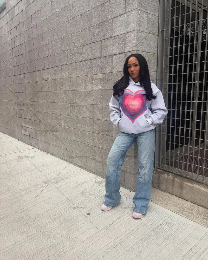 Casual Harajuku Zipper Sweatshirt Women American Retro Loose Oversized Hoodie Fashion Trendy Personalized Clothing Men 250614