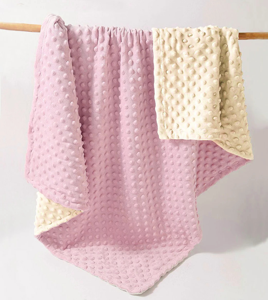 Double layer bean blanket born comfort baby childrens spring and summer thin cover 250619