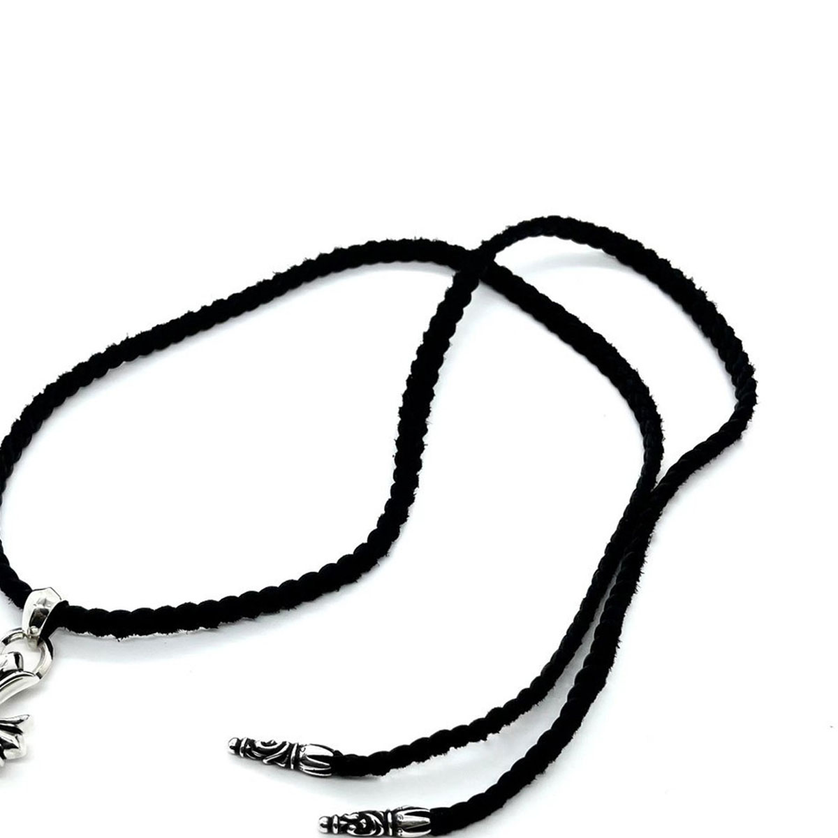 S925 Sterling Silver Necklace Personalized Fashion Punk Hip Hop Style Creative Versatile Retro Cross Flower Letter Shape Gift for Lovers
