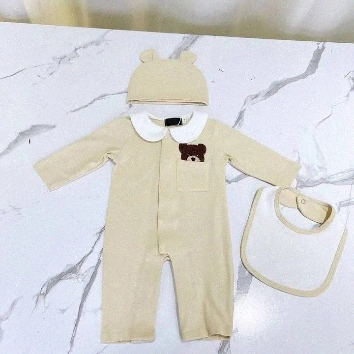 Infants Designer Rompers Newborn Bear Printed Jumpsuits Baby Boys Girls Kids Cotton Children's Cartoon Clothing Luxury babies Clothes Bodysu-image-1062700785
