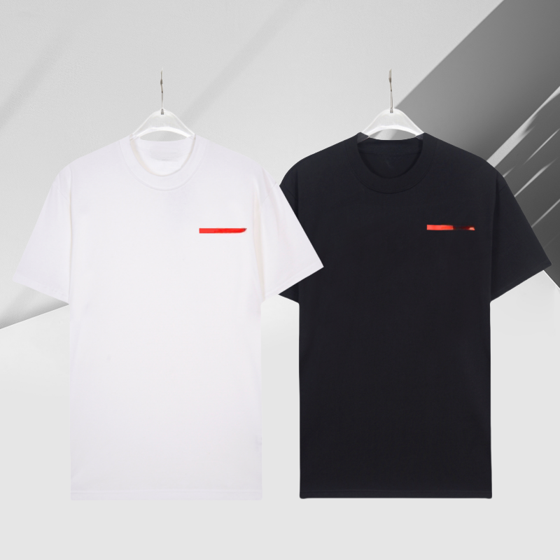 Designer Brand Luxury Mens T Shirts 260g Cotton Short Sleeves T-shirts Summer Casual Men's Clothing Apparel Tees padt shirt with a red silicone