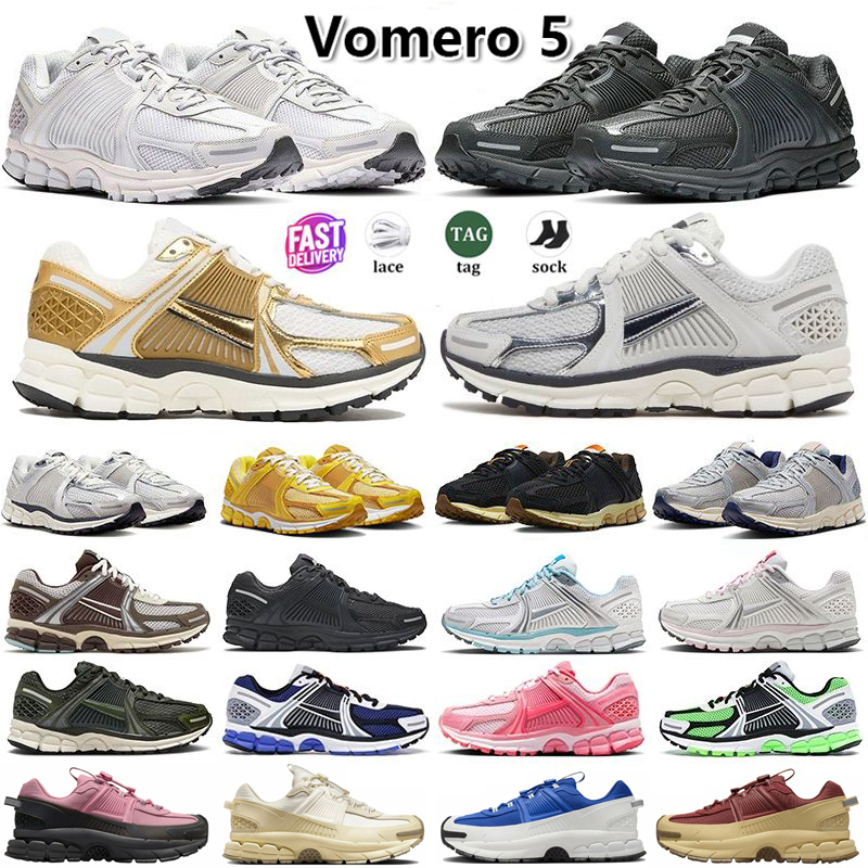 Vomero 5 Designer Running Shoes Photon Dust Metallic Gold Silver Black White Brown Pack Pink Wolf Cool Vast Grey Men Women Trainers Jogging Walki-image-995588764