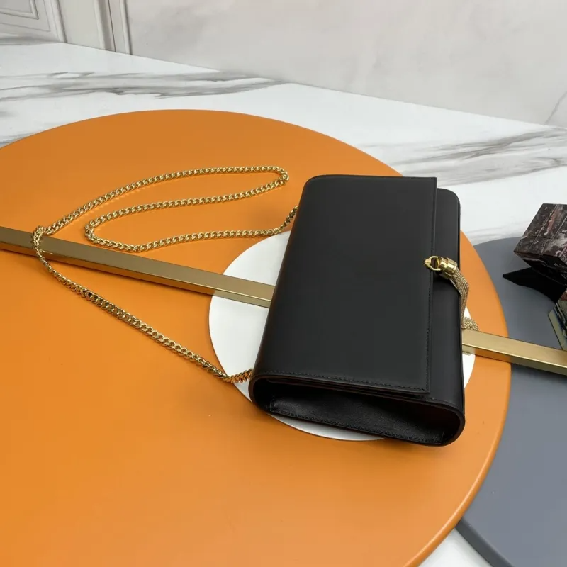 10A Retro Mirror Quality Designer Tote Women's Crossbody 20cm 24cm Plain Black White Shoulder Bag Top quality Gold chain Handcrafted with b