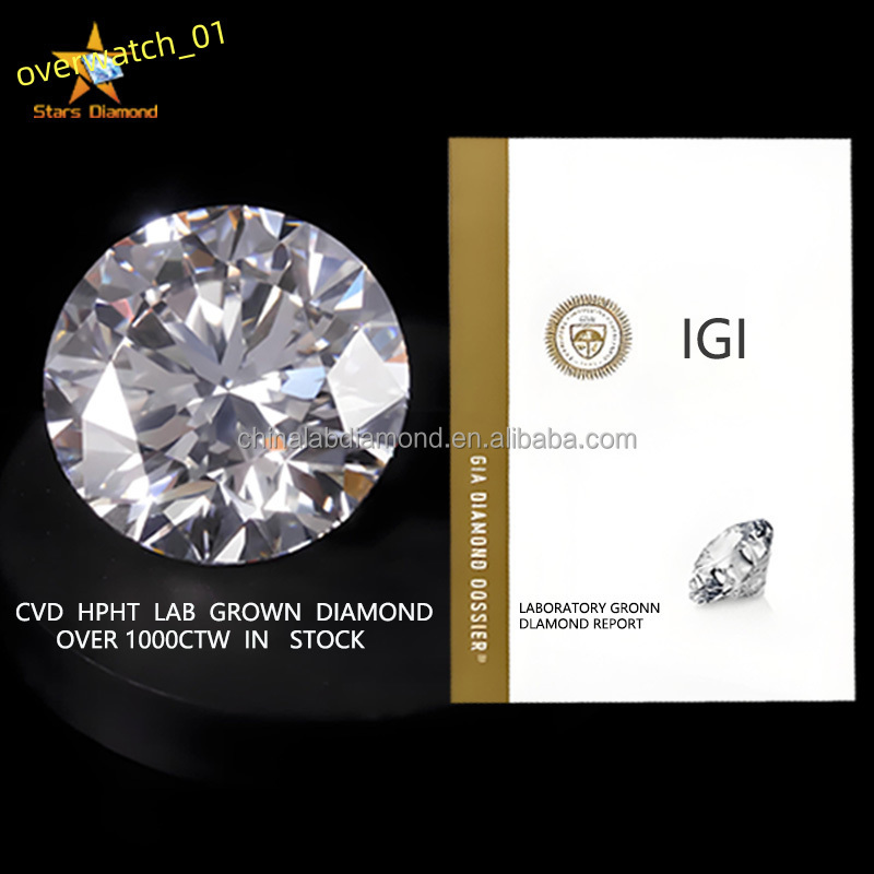 Starsdiamond Synthetic Lab Diamond Igi Gia 0.5- 3 Carat D E Color VS VVS Hpht Cvd Loose Diamond Lab Grown Diamond