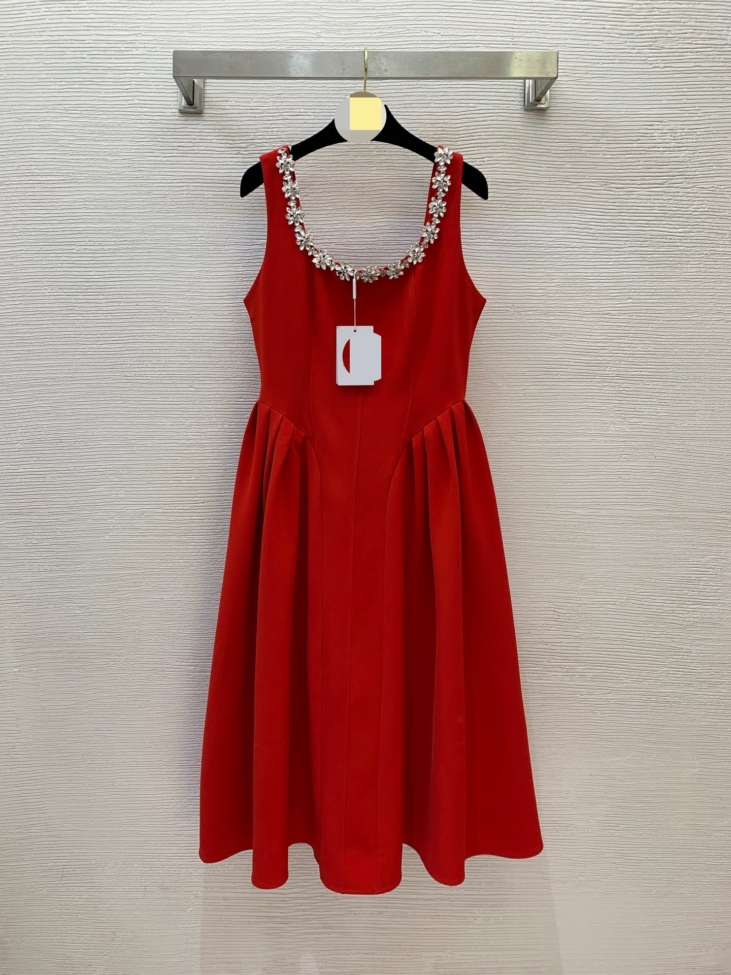 618 XL 2025 Milan Runway Dress Summer Crew Neck Sleeveless Brand Same Style Womens Dress Fashion High Quality G25043028