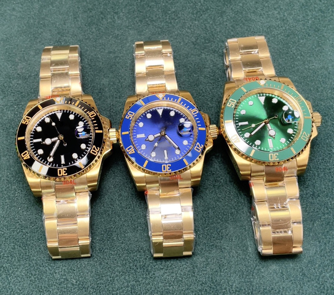904L Gold Stainless Steel Strap Designer Mens 40mm Green Face Hulk Watch High Quality Automatic Movement Waterproof King Factory Watch