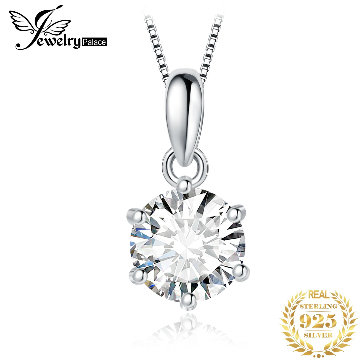 Jewelry Classic 1ct Round CZ 925 Sterling Silver Pendant Necklace for Woman No Chain Fine Jewelry Fashion Anniversary Gift 250617