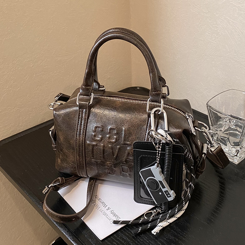 Free shipping designer Vintage Trendy Niche Handbag Boston Pillow Bag Women Versatile High-end Fashion Commuter Bag Crossbody Bag