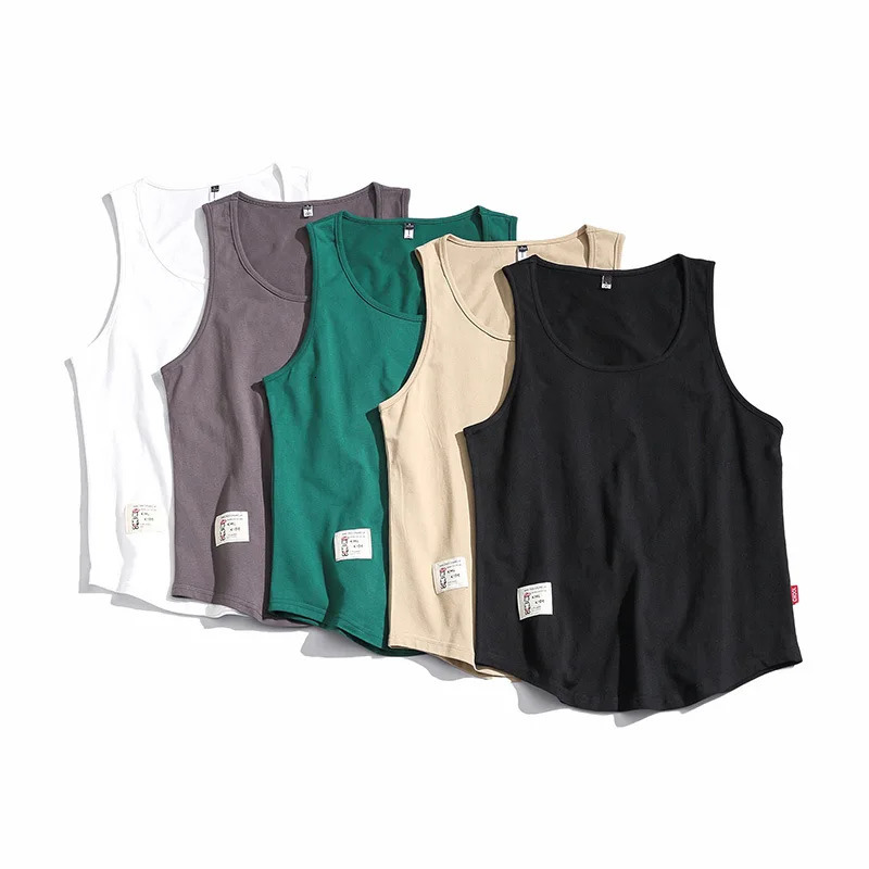5XL Cotton Tank Top Summer Beach Tanktop Loose Men Oversize Fashion Summer Japanese Workout fashion O-neck Sleeveless Shirt Vest 250619