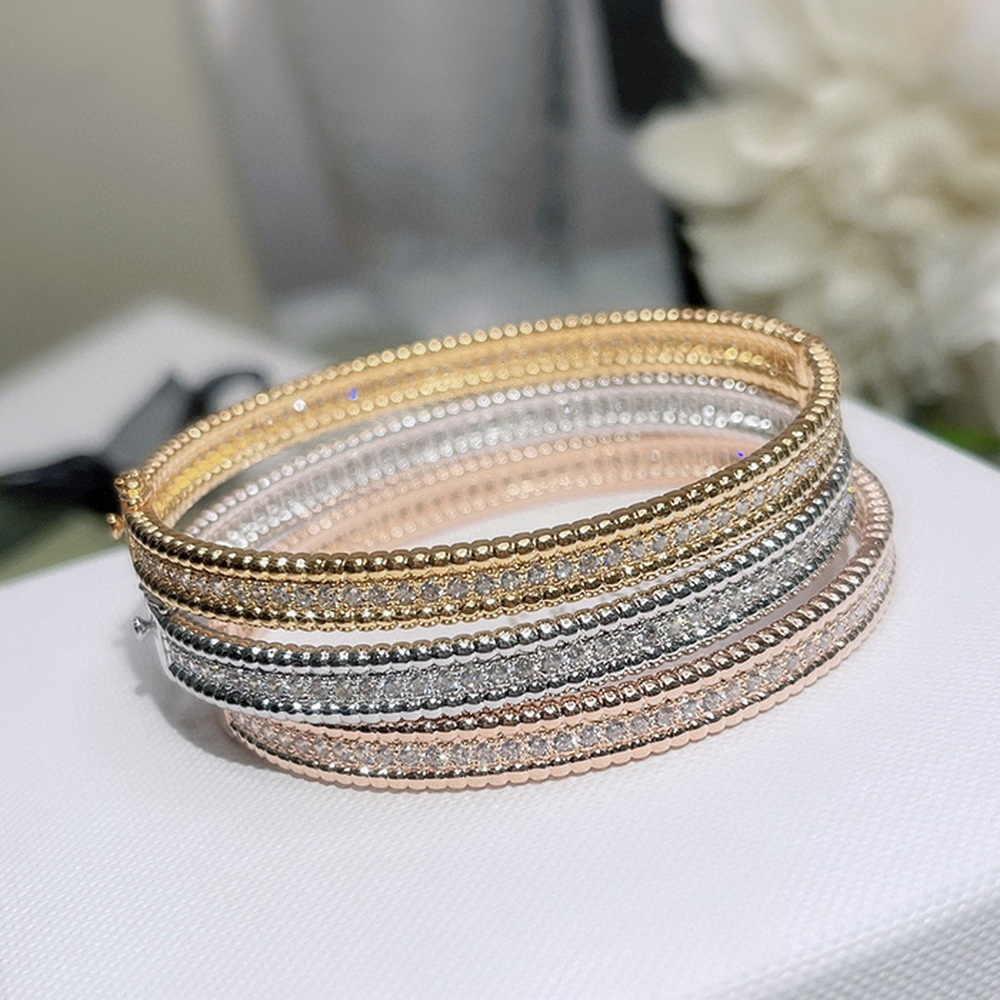 four leaf clover bangle Made of natural shells and natural agate Gold Plated 18K designer for woman T0P quality diamond gift for girlfriend 011