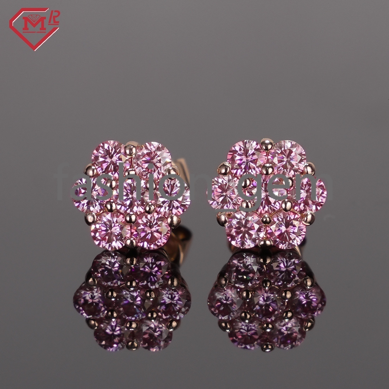 Classic Mossanite Stud Earrings 925 Silver Screw Back Custom Vvs Iced Out Moissanite Earrings