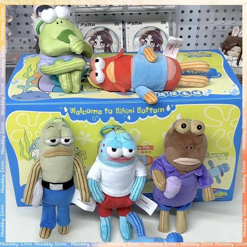 New Bikini Bottom Buddies Series Blind Box Flat Fish Plush Pendant Dolls Kawaii Cartoon Action Anime Figure Mystery Box Toy GiftC250620-image-1062809902
