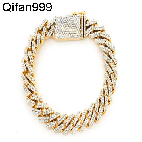 Cuban Link Bracelet 14k Gold Real Diamond Beveled Cuban Link Bracelet for Men Hip Hop Jewelry Bracelet Designer Custom Luxury