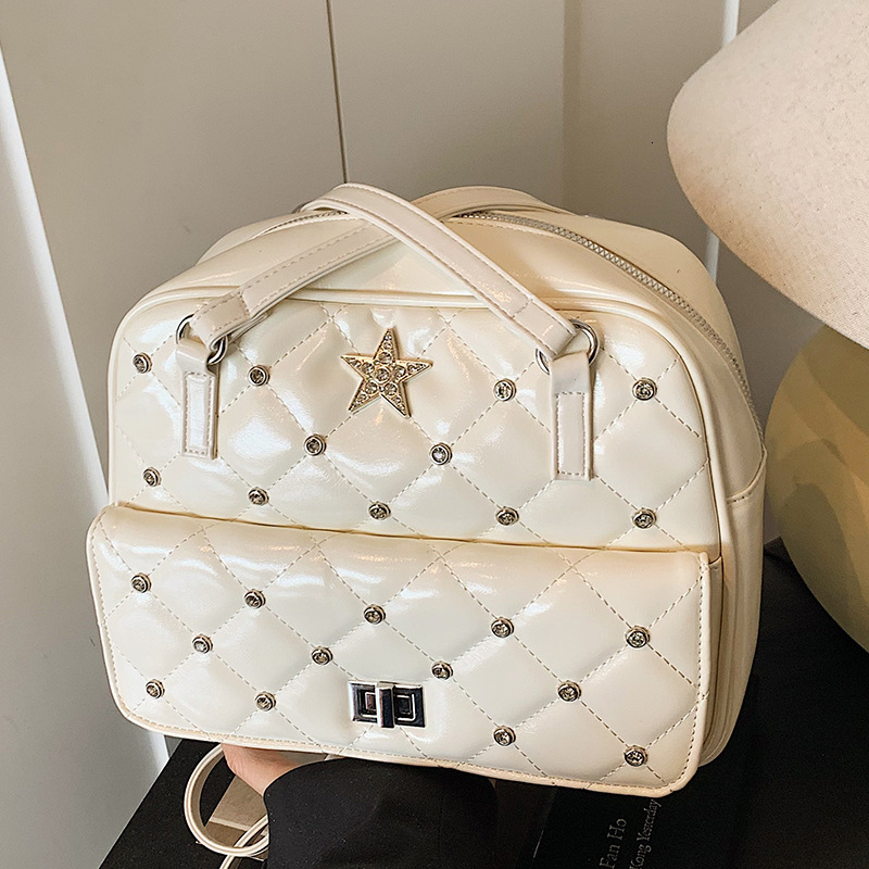 Free shipping designer Bag Korean Style Trendy Bag for Women 2025 Summer New Personality Fashion Quilted Diamond-Encrusted Handbag High-Value Niche