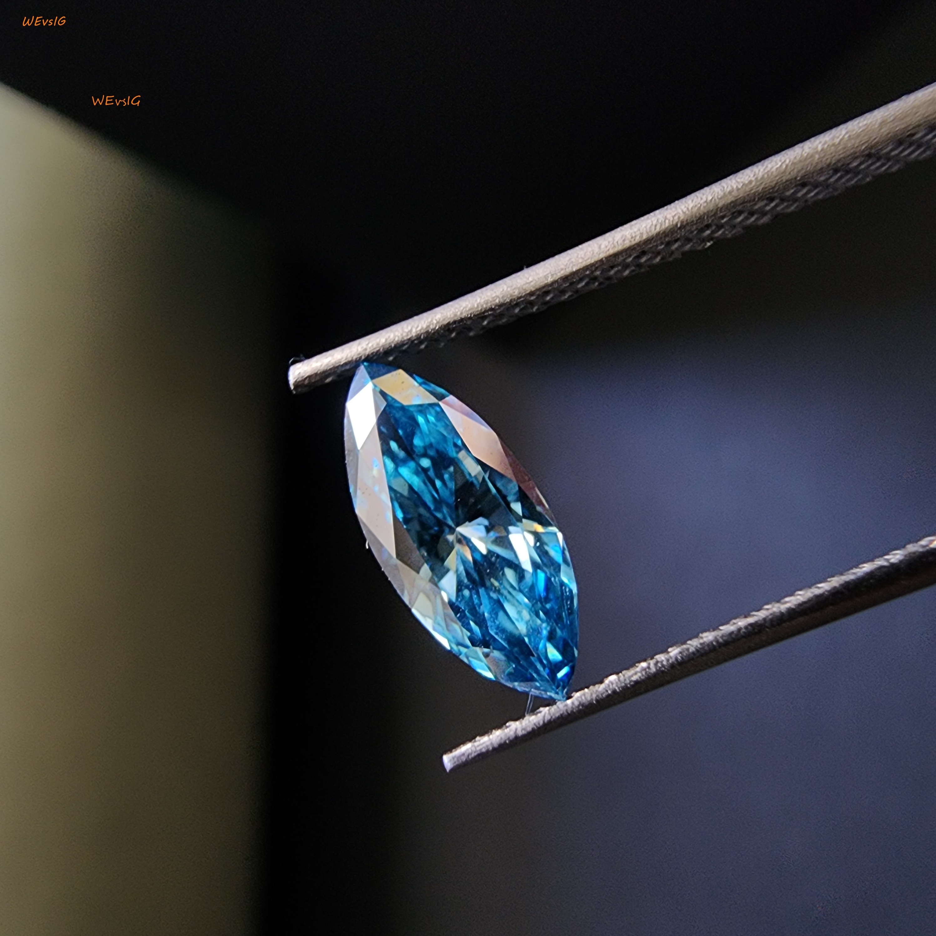 Blue Marquise LabGrown Diamond 051CT with IGI Certificate Unmatched Beauty and Brilliance CVD Diamond