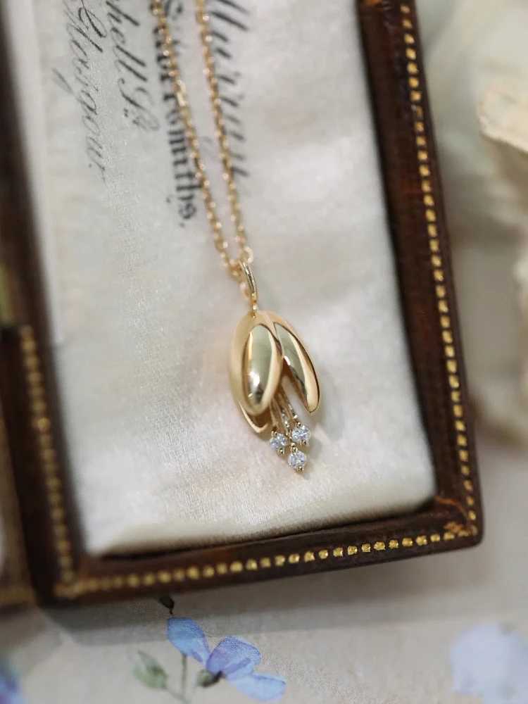 S925 Sterling Silver Womens Necklace Convallaria Little White Zircon French Jewelry for Women Daily Wear Holiday Party Gifts XJ250620