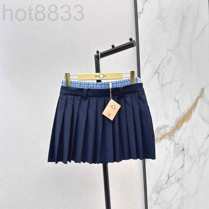 Skirts Designer Spring/summer High-end Women's Fashion Sense Miu Sports Casual Chic Youthful Short Skirt SN5T