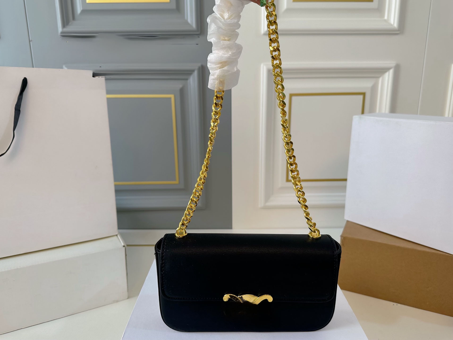 Designer Bag Shoulder Bag Crossbody Bag Luxury Bag Purse Designer 2025 Texture Handbag Armpit New Mahjong Bag Temperament Fashio