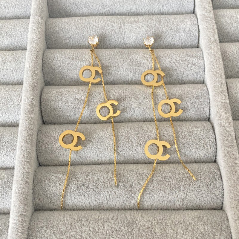 20 Mix Styles Luxury Designer Earrings Long Tassel Stainless Steel Earrings Gold Plated Women Fashion Jewelry For Party Wedding Gift