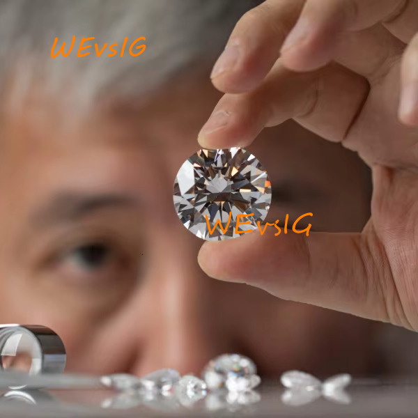 Lab Created Diamond Loose Diamond CVD HPHT IGI Certified 1-5 Carat DEF Color VVS VS Round Cut Lab-Grown Diamond