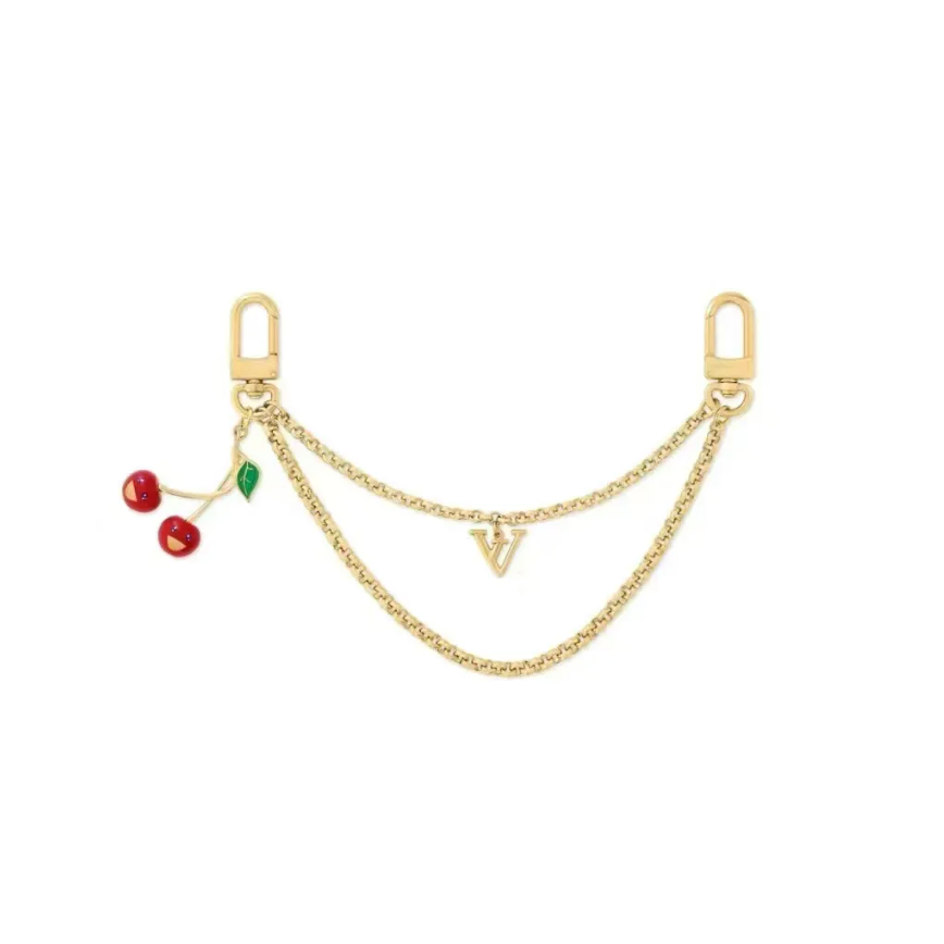 Newest Cherry Keychains Purse Charms for Handbags Cute Bag Charm Keychain Cherry key Chain Pendant gifts with box