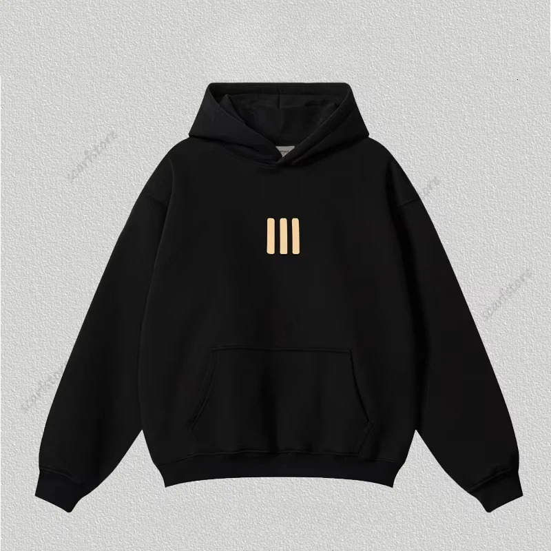 Mens Hoodies FOG Joint Three-bar Printed Hooded Sweater And Womens American High Street Trend Harajuku Y2K