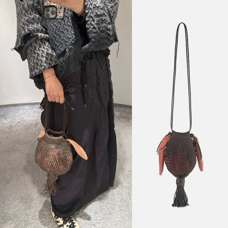 Niche Designer Spring Summer New Fishnet Hollow Woven Lantern Octopus Net Personality Women Bag