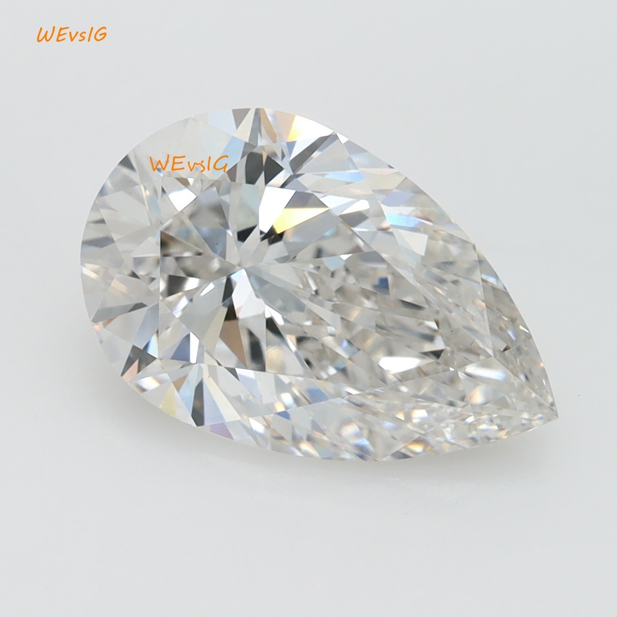 IGI White Pear Cut 3.2 Ct Lab Diamond G VS1 Clarity Loose Calibrated Lab Created Diamonds for Jewelry Making