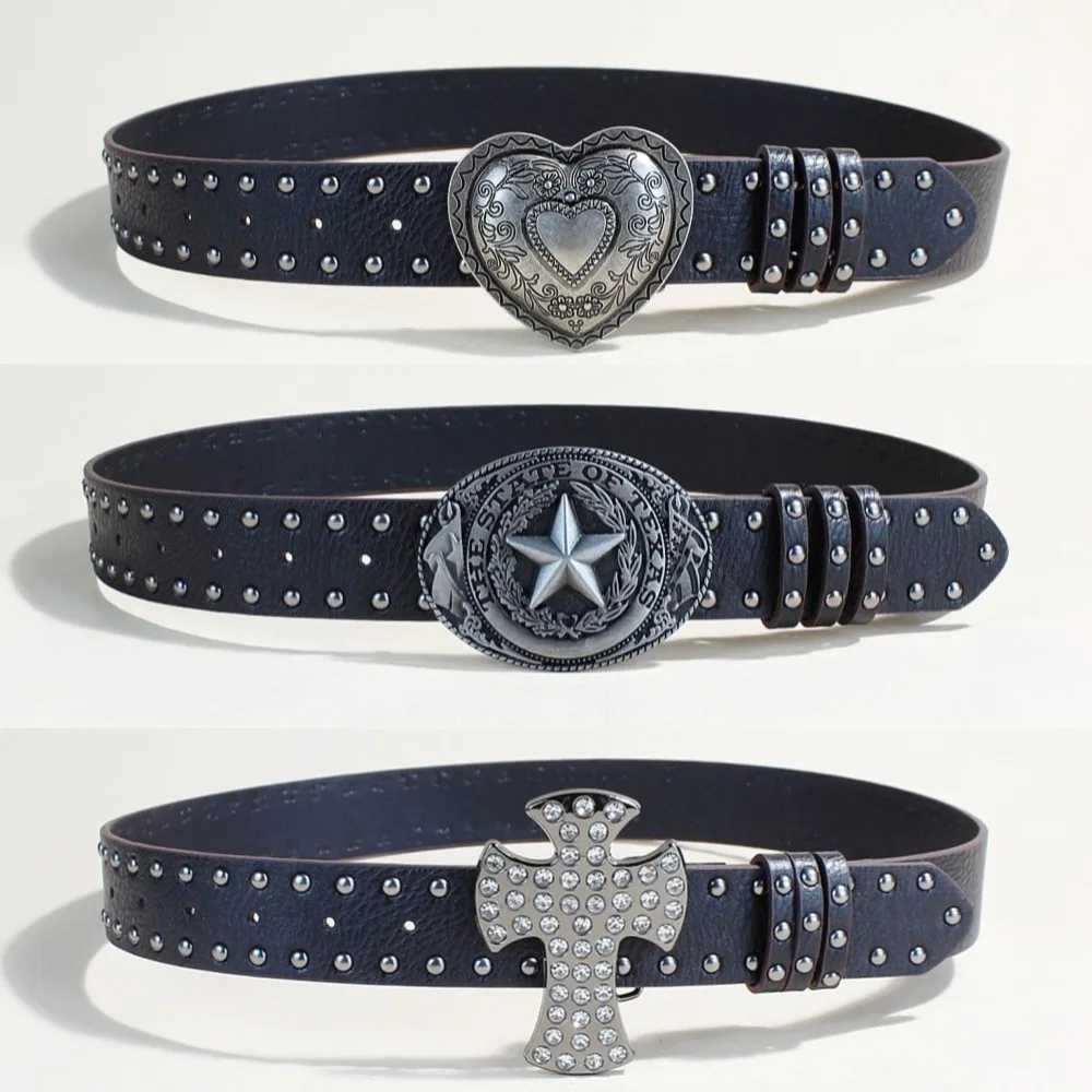 Designer Punk Belts For Women High Quality Luxury Brand Skull Buckle Unisex Waist Black Street Mens Waistband Jeans Belt Y2KXJ250620