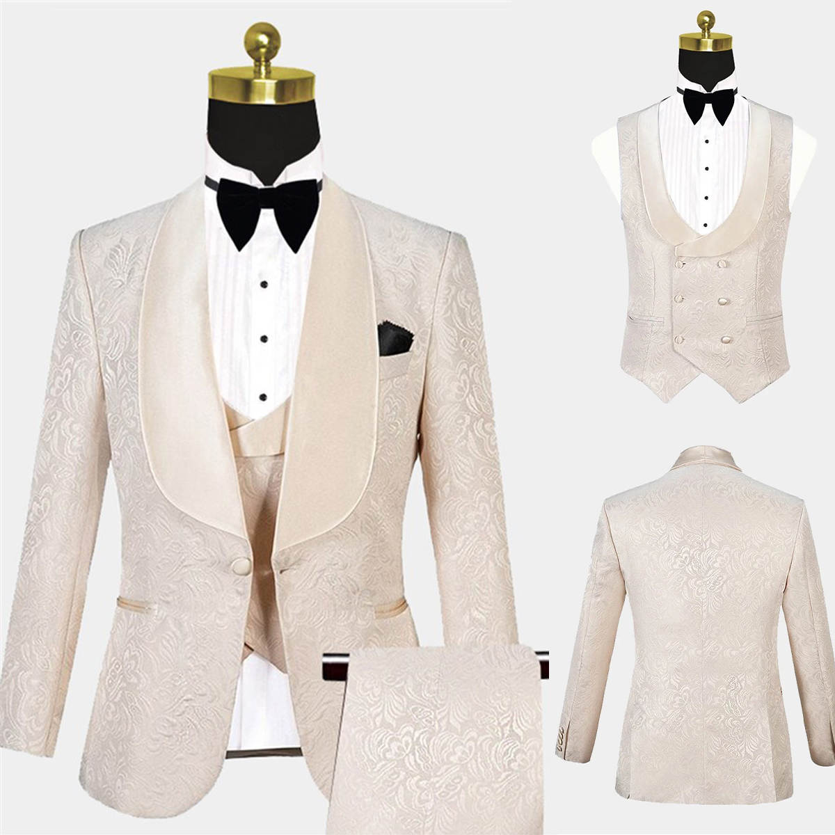 Thorndike One Button Groom Tuxedos Shawl Lapel Groomsmen Best Man Suits Mens Wedding Suits Three Pieces Suits para hombre Tailor Custom Made