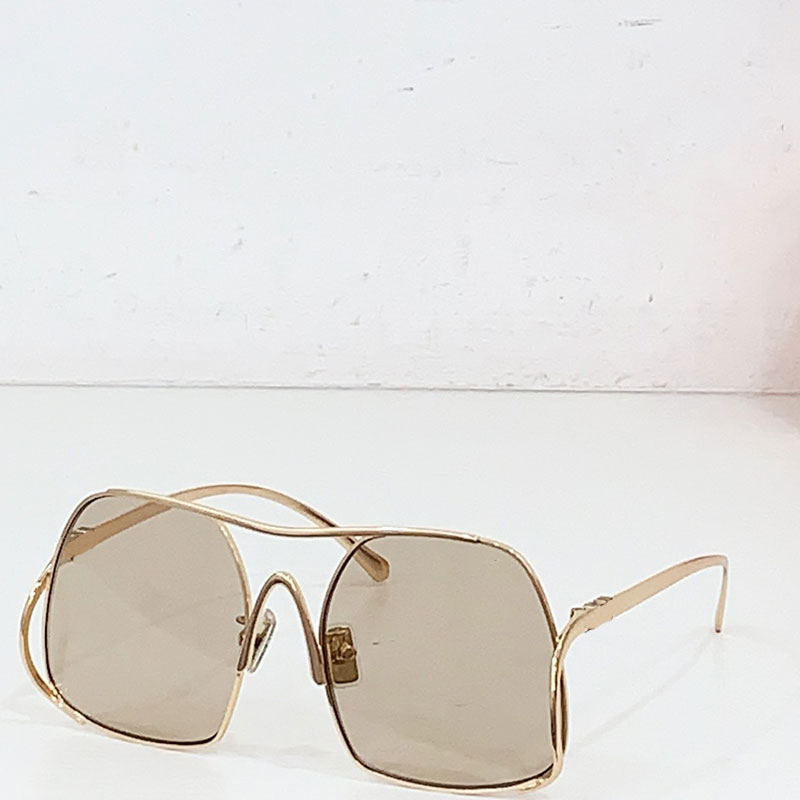 M iu Ombre sunglasses Designer women oversized metal square lens glasses Ombre sunglasses for Spring Summer 2025 double bridge SMUA55