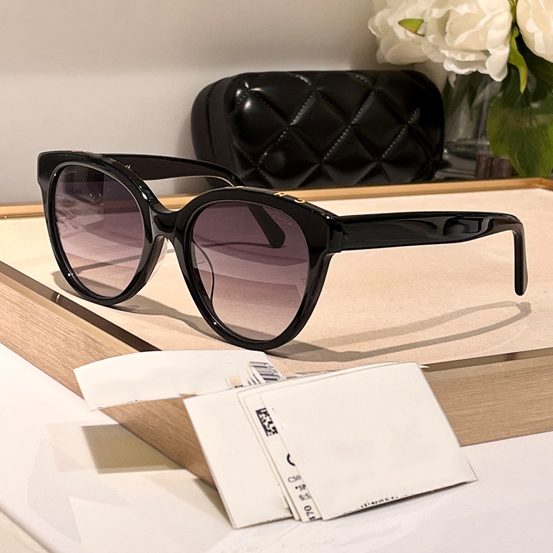 Sunglasses For Women Designer Sunglasses Oval brown Acetate Cat eye amber lenses Sunglasses Men CH luxury brand Sunglasses perfect for work and leis