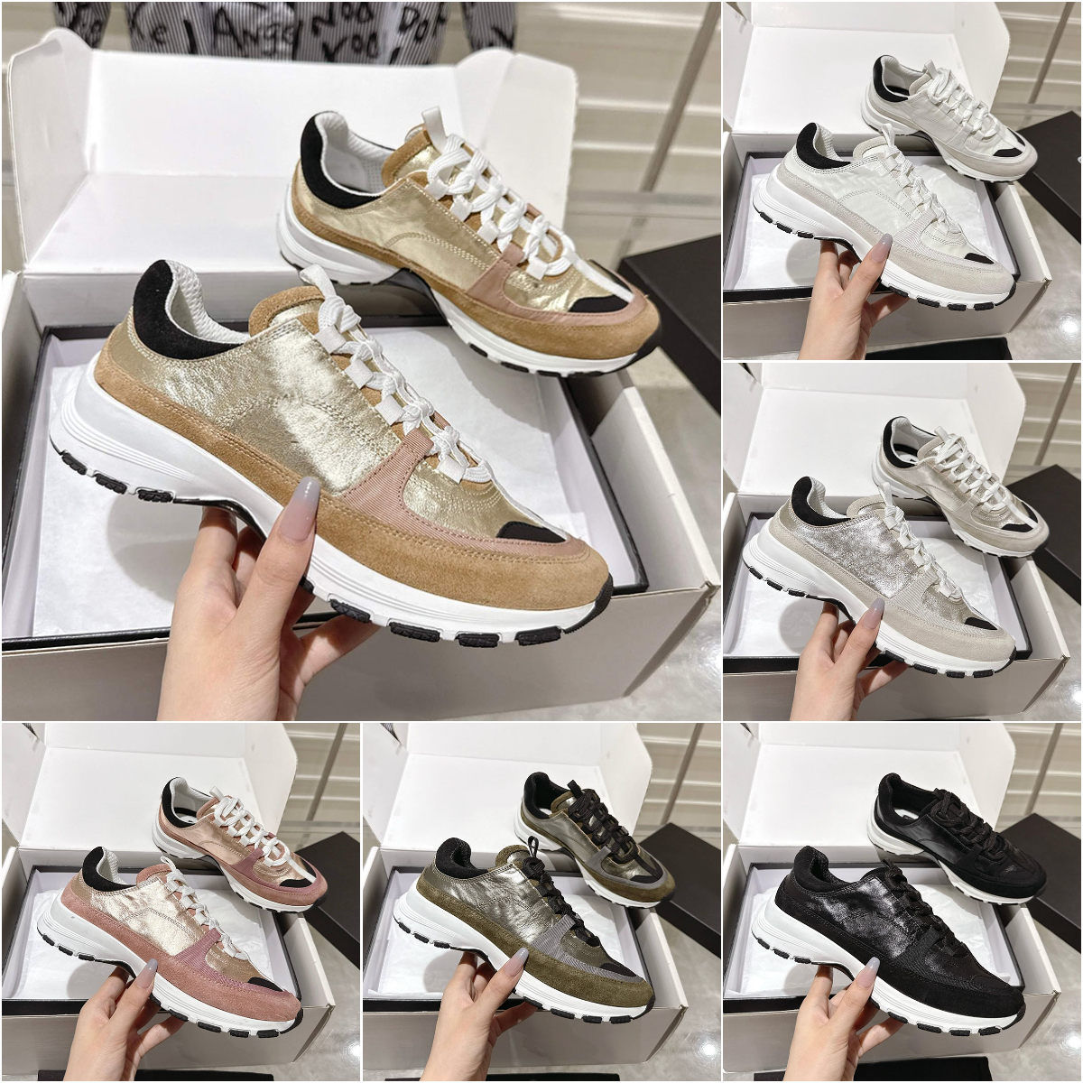 Casual shoes designer shoes womens sneakers luxury platform sneakers runner shoes 25ss new sneaker outdoor shoes classic suede metal real leather to