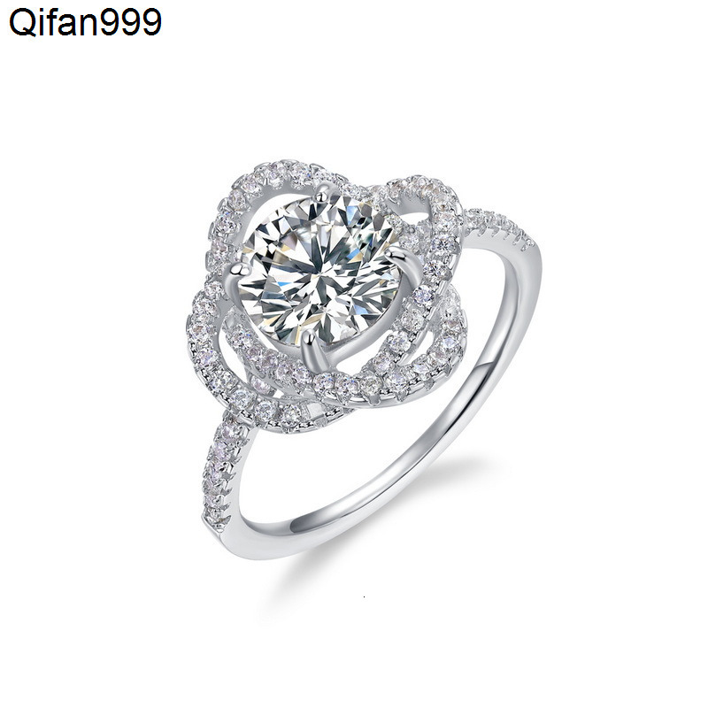 Newest 1-3ct Moissanite D VVS 925 Sterling Silver Jewelry 18K White Gold Plated Ring for Women Luxury Wedding Engagement Rings